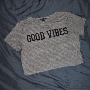 Heather Gray Crop Tee